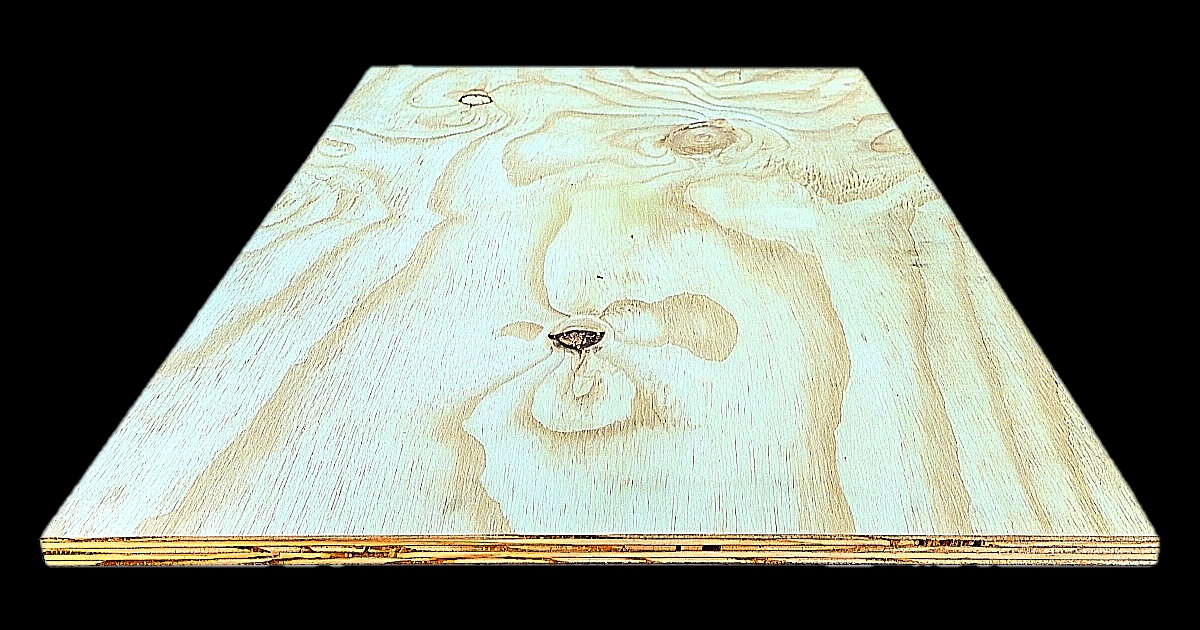 Top view of laminated plywood production board